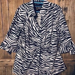 Zebra print Button down
